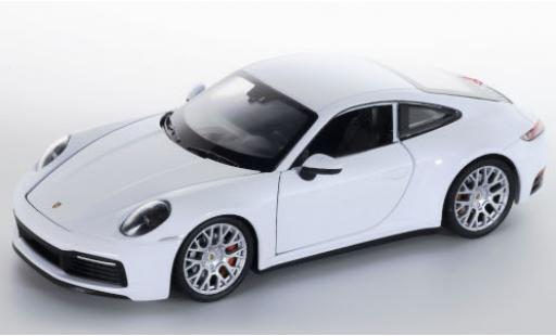 Diecast model cars Porsche 992 4S 1/24 Welly 911 Carrera  white 2019 Porsche 992 4S 1/24 Welly 911 Carrera  white 2019 diecast model cars