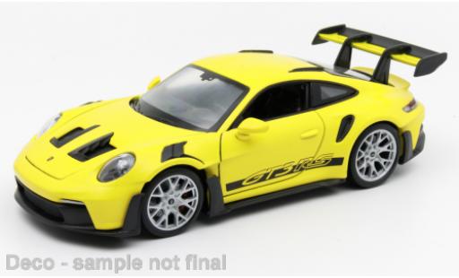 Diecast model cars Porsche 992 1/24 Welly 911 GTR RS  yellow Porsche 992 1/24 Welly 911 GTR RS  yellow diecast model cars