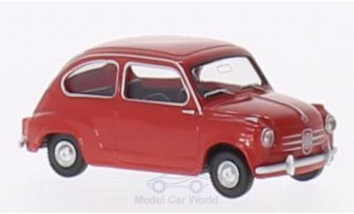 Fiat 600 1/87 Wiking red diecast model cars