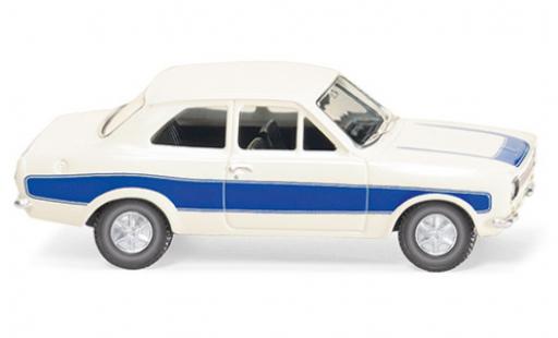Diecast model cars Ford Escort 1/87 Wiking MK I white/blue Ford Escort 1/87 Wiking MK I white/blue diecast model cars
