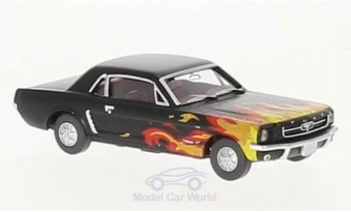 Diecast model cars Ford Mustang 1/87 Wiking black/Dekor Ford Mustang 1/87 Wiking black/Dekor diecast model cars