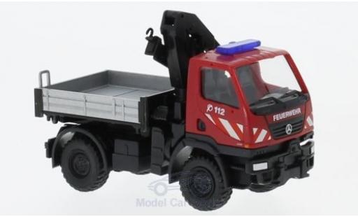 Mercedes Unimog 1/87 Wiking U20 Feuerwehr mit Ladekran diecast model cars