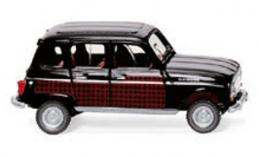 Diecast model cars Renault 4 1/87 Wiking Parisienne black/red 196 Renault 4 1/87 Wiking Parisienne black/red 196 diecast model cars