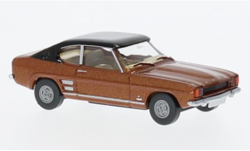 Diecast model cars Ford Capri 1/87 Wiking MKI metallise brun/black 1969 Ford Capri 1/87 Wiking MKI metallise brun/black 1969 diecast model cars