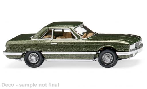 Mercedes 350 1/87 Wiking SL (R107) metallise green foncé diecast model cars