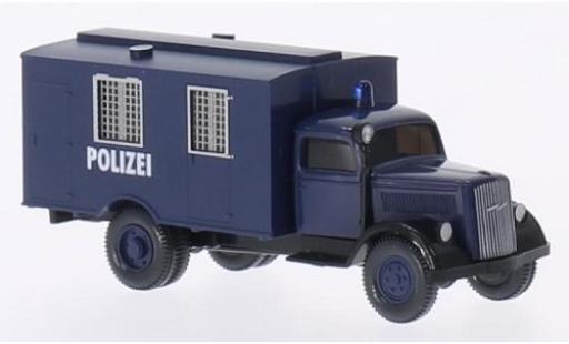 Diecast model cars Opel Blitz 1/87 Wiking wagon conteneur blue police Opel Blitz 1/87 Wiking wagon conteneur blue police diecast model cars