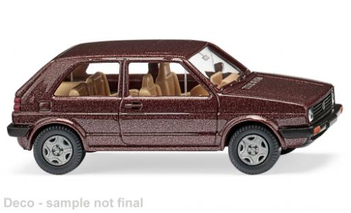 Diecast model cars Volkswagen Golf 1/87 Wiking II metallise brun Volkswagen Golf 1/87 Wiking II metallise brun diecast model cars